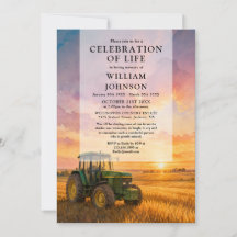 Célébration élégante de la vie de tracteur d'agric