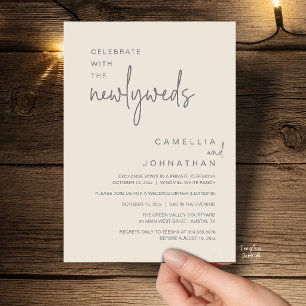 Invitation Célébration élégante de mariage après la cérémonie