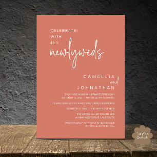 Invitation Célébration élégante de mariage après la cérémonie