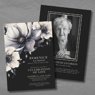 Invitation Célébration Élégante de Service Funèbre de la Vie