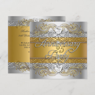 Invitation Célébration élégante du 25e anniversaire en argent