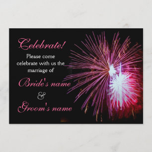 Invitation Célébration épousant le rose 2