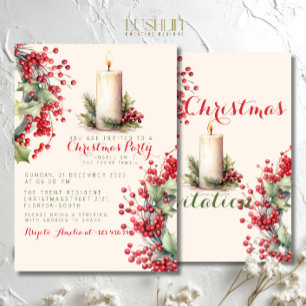 Invitation Célébration festive de fêtes de Noël