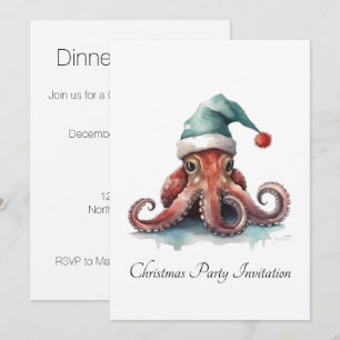 Invitation Célébration festive de Noël en bord de mer