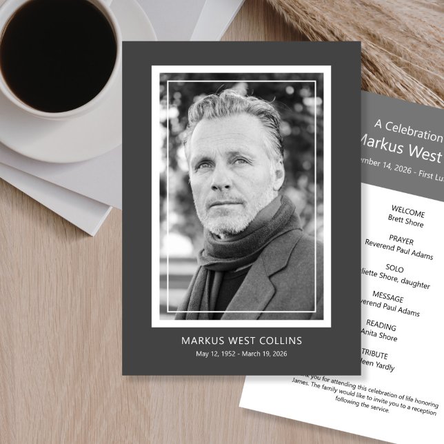 Invitation Célébration imprimable de la vie Photo complète (Créateur téléchargé)