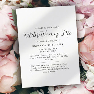 Invitation ]Célébration minimale blanche de la vie