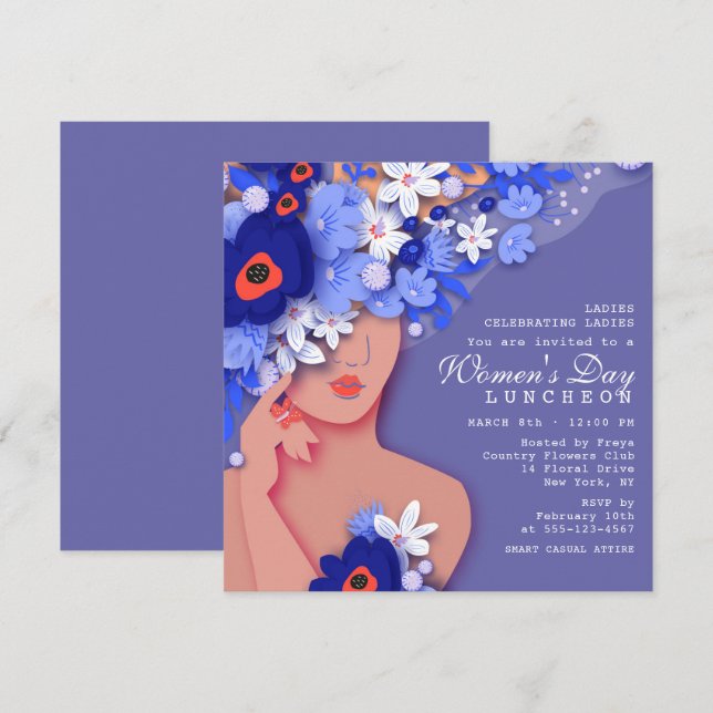 Invitation Célébration moderne de la Journée des femmes avec  (Devant / Derrière)