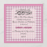 Célébration musulmane d'Aqiqah de rose de bébé