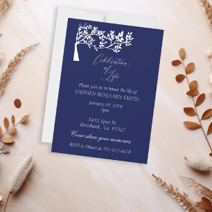 Invitation Celebration of Life Memorial Service Navy