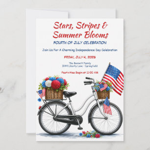 Invitation Célébration patriotique de vélo du 14 juillet