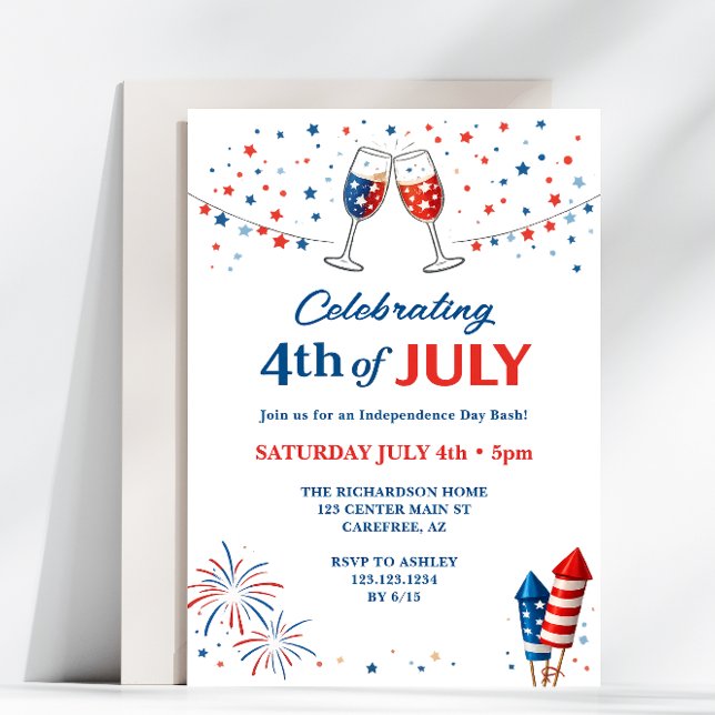 Invitation Célébration patriotique du 4 juillet  (Créateur téléchargé)