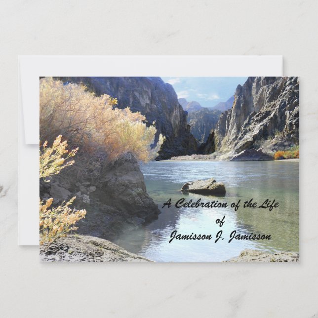 Invitation Célébration paysage d'invitation de la vie du beau (Devant)