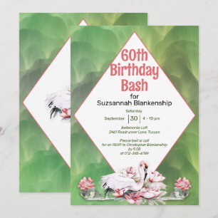 Invitation Célébration personnalisée de fleurs tropicales et