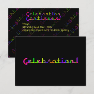 Invitation Célébration PixDezines/Lumières Neon/Mitzvah