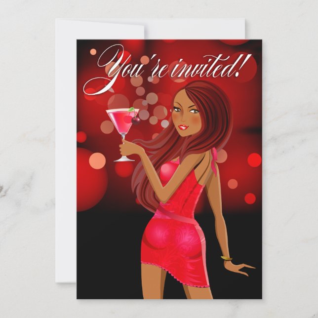 Invitation Célébration rouge de la fête du parti dans n'impor (Devant)