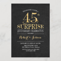 Célébration surprise des 45 ans de mariage - Table