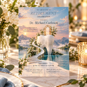 Invitation Célébration surréaliste et élégante de la retraite