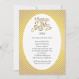Invitation Célébrations de la soirée du Nouvel An