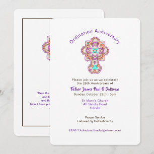 Invitation Célébrations de l'anniversaire de l'ordre du prêtr