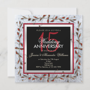 Invitation Célèbre Cristal & Pierres précieuses 15e Anniversa