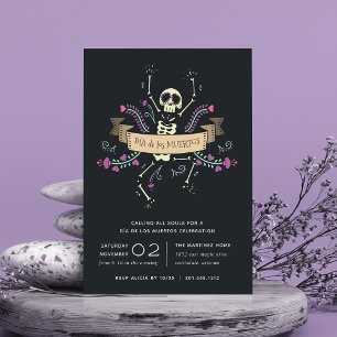 Invitation Célèbre Skeleton Día de los Muertos