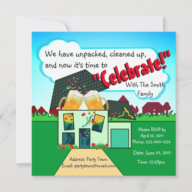 Invitation Célébrer Une Nouvelle Maison (Devant)