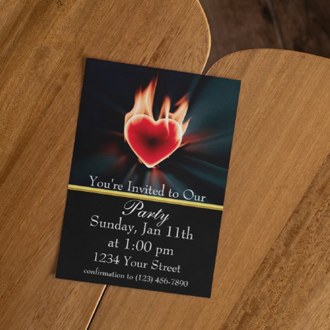 Invitation Célébrez avec des flammes et des amis ! (Créateur téléchargé)