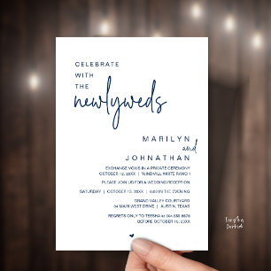Invitation Célébrez avec les jeunes mariés, mariage moderne