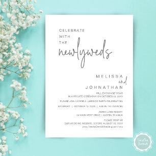 Invitation Célébrez Avec Les Nouveaux Mariés, Dîner Mariage