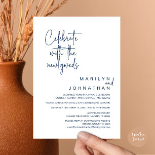 Invitation Célébrez Avec Les Nouveaux Mariés, Mariage Elopeme