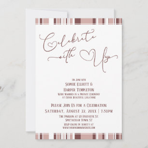 Invitation Célébrez avec nous Cinnamon & Dusty Rose réception