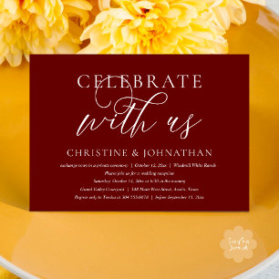Invitation Célébrez avec nous Dîner de fête de mariage Bourgo