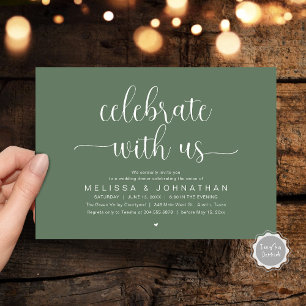 Invitation Célébrez avec nous dîner de mariage minimaliste mo