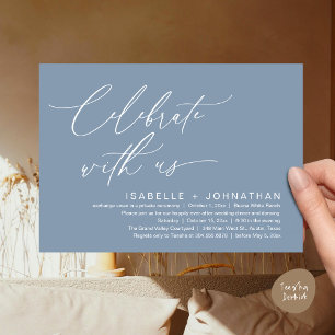 Invitation Célébrez avec nous, dîner de mariage romantique