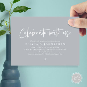 Invitation Célébrez avec nous, Dîner de répétition Mariage