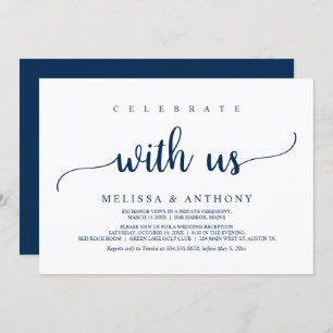 Invitation Célébrez avec nous, dîner d'élévation mariage rust