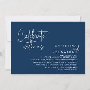 Invitation Célébrez avec nous, Fête de Fuite de Noces Après-M