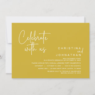 Invitation Célébrez avec nous, fête d'élopement de mariage  I