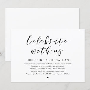 Invitation Célébrez avec nous, mariage fugué