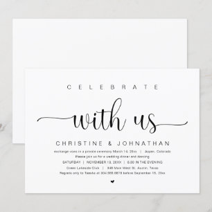 Invitation Célébrez avec nous, mariage fugué party