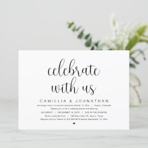 Invitation Célébrez avec nous, Mariage Fuite de Cérémonie