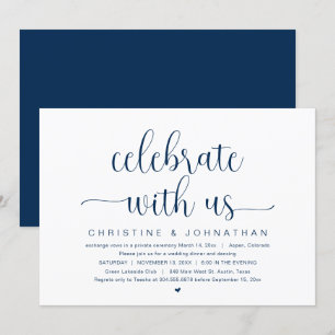 Invitation Célébrez avec nous, Mariage Fuite de Cérémonie de 