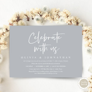 Invitation Célébrez avec nous, Mariage Intime et Décontracté