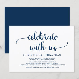 Invitation Célébrez avec nous, Mariage Rustique Fuite de Mari