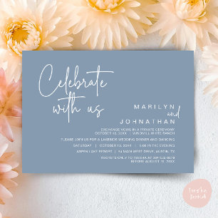 Invitation Célébrez avec nous, Post Mariage Elopement Party