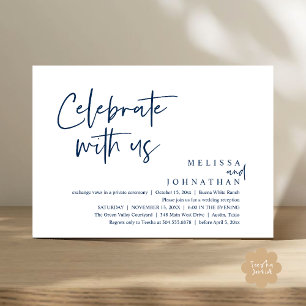 Invitation Célébrez avec nous Réception de mariage moderne
