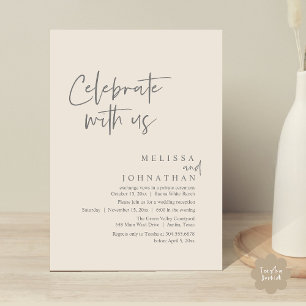 Invitation Célébrez avec nous, Réception de mariage moderne