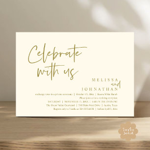 Invitation Célébrez avec nous Réception de mariage moderne