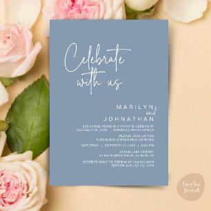 Invitation Célébrez avec nous, Réception de mariage moderne