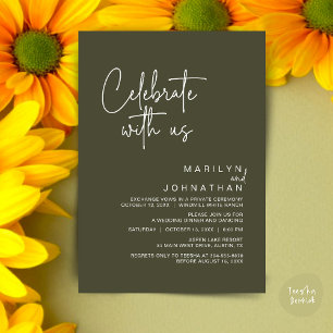 Invitation Célébrez avec nous, Réception de mariage moderne